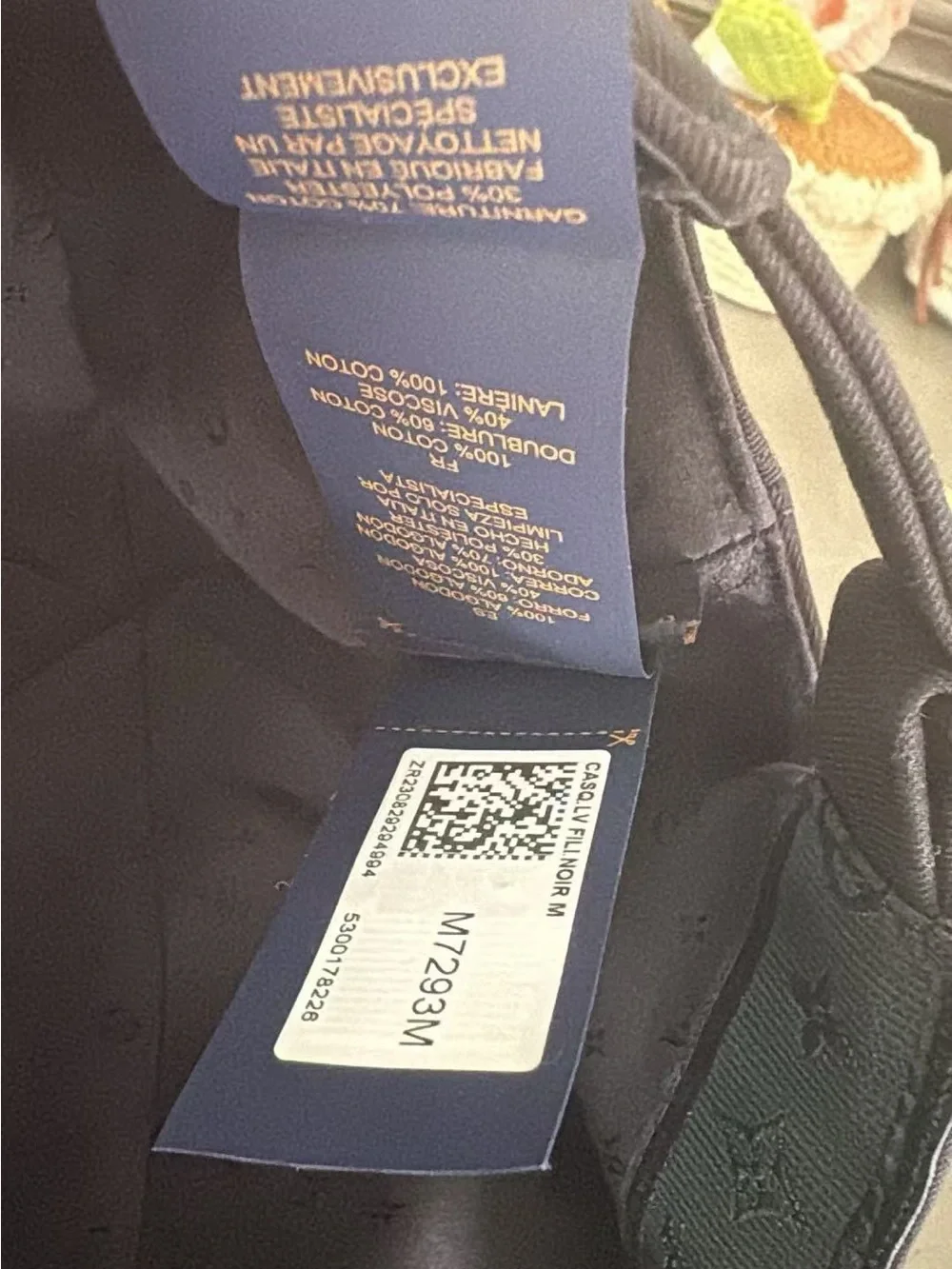Louis Vuitton Black Baseball Cap with Gold LV Accent